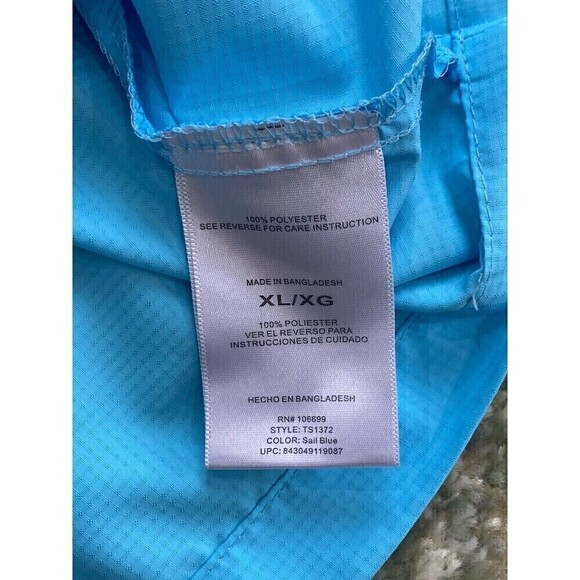 Habit Shirt SET (2) Mens Blue XL Short & Long Sleeve Button Up Pocket Breathable - Picture 7 of 15